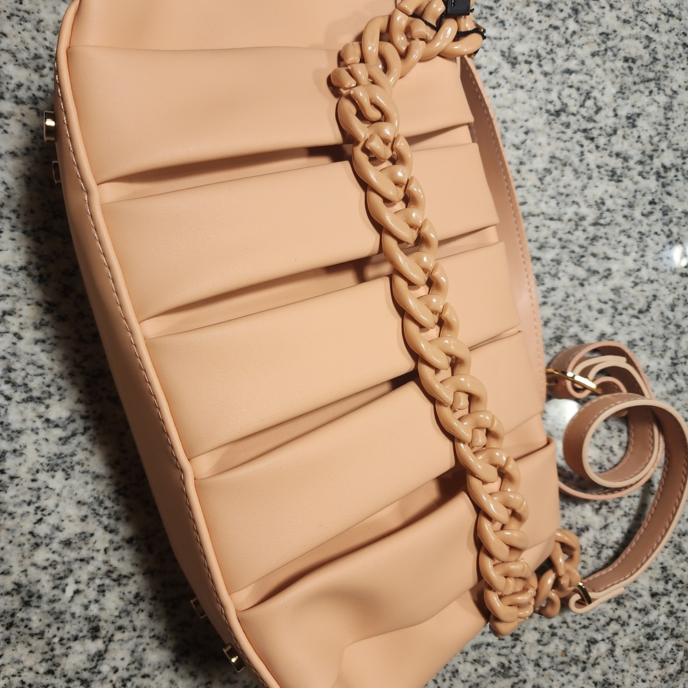 Elegant Tan Women's Bag with Chain Strap